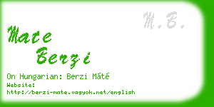 mate berzi business card